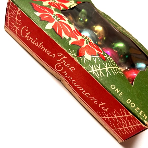 Vintage Mini Glass Christmas Ornaments Japan - Picture 2 of 5